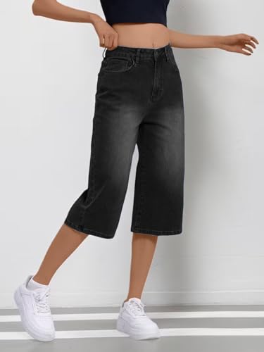 Image of Nifty Women's Denim Stretchable Baggy Fit Capris