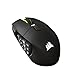 CORSAIR SCIMITAR ELITE WIRELESS SE MMOに最適な多ボタンのワイヤレスゲーミングマウスプログラム可能な16ボタン MARKSMAN S 33Kセンサー Elgato Virtual Stream Deckワイヤレス Bluetooth ブラック CH-9314014-AP