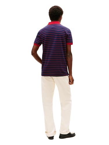 Image of Tommy Hilfiger Men's Short Sleeve Polo Shirts in Regular Fit With Stretch and Organic Pique Cotton