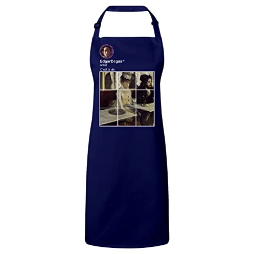 Tablier cuisine Edgar Degas bleu marine pour cuisiner avec élégance