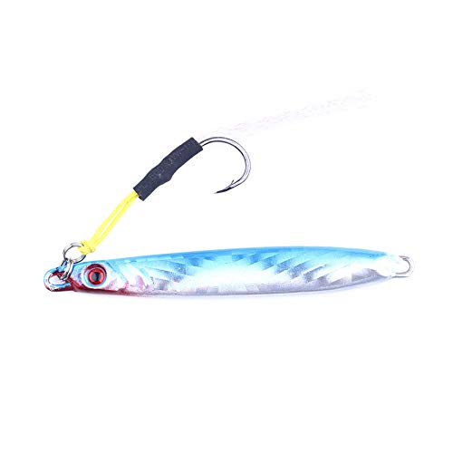 Cebos Artificiales 4pcs / Set 8 CM 30 G Cabeza de Cabeza de Metal Jigs Squid Agua Salada Gruesa Grueso mar Artesanal de Pesca Pesca cebos de Pesca Señuelos de Pesca