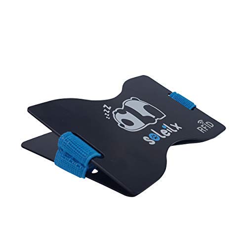 Soleilx Porte Cartes de crédit Unisexe Panda Design Unisexe Blocage de Protection RFID Anti-Frode Porte Documents Cartes Cartes Homme Porte-permis Carte d'identité Aluminium Noir Fluo Cover