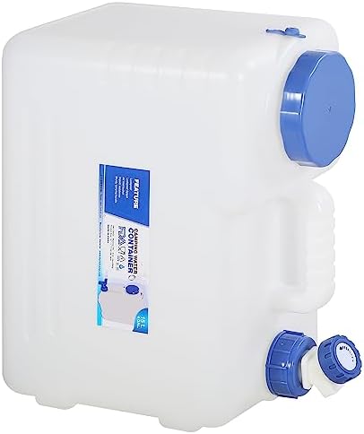 REDCAMP Plastic Water Container with Tap Portable Water Bottle Carrier with Spigot for Camping Hiking Outdoor