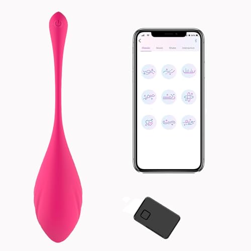 Kegel Trainer Pelvic Floor Exerciser with App – for Pelvic Muscle Strengthening in Women – App Guided Kegel Workouts for Beginners & Advanced (Rose red)