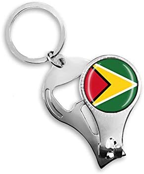 National Flag Guyana Souvenir Gift Multifunctional Keychain Bottle Opener Nail Clippers Backpack Pendant image 4