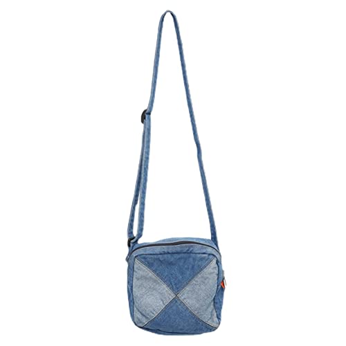 Small Denim Crossbody Shoulder Bag for Women & Girls - Adjustable Strap, Cell Phone Compartment