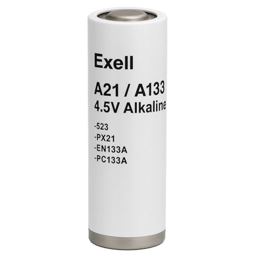 Exell A21PX 4.5V Alkaline Battery – Replaces Eveready 333, 523, PX21, PC133A – Fits Mac Plus,...