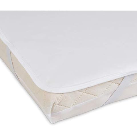 Cot Waterproof Mattress Protector Cover with Brushed Cotton for Baby and Toddler 120 x 60 cm - Breathable Flat Sheet with Corner Elastic Straps - Made in Portugal by Proheeder Cover