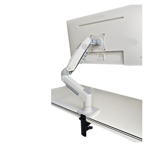 Bras robotisé support d'écran blanc en porte-à-faux pour votre bureau en télétravail