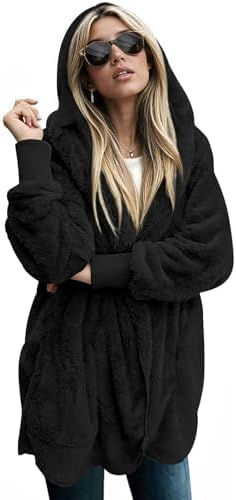 LONGYUAN Womens Jacket Winter Coats Hooded Cardigan Fleece Sweate...