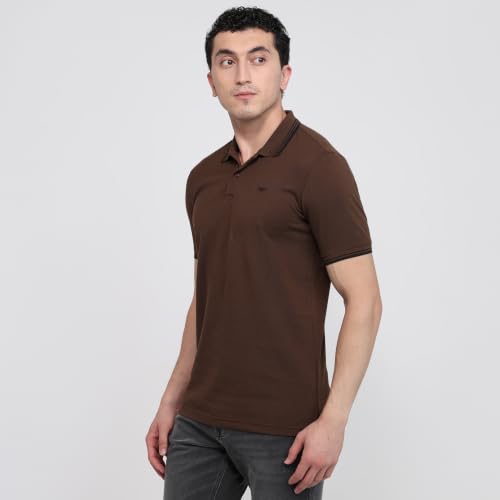 Park Avenue Store Park Avenue Men Slim Fit Cotton Polo T-Shirt Dark - Image 3