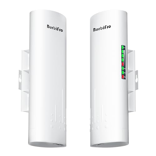 Point to Point Wireless Bridge Outdoor Kit, 5.8GHz with 14dBi Antenna - Extend Network to Barn, Shop, Garage | IP65 Waterproof, PtP/PtMP, 24V POE Adapter, Network Sharing(2-Pack)