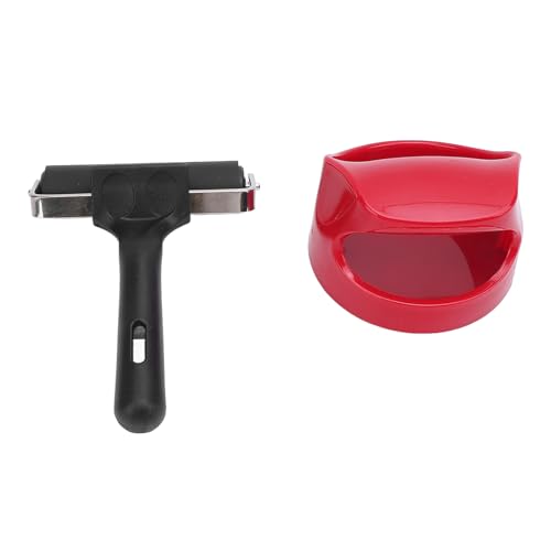 Fuchooky Printing Roller Metal Structure Plastic Handle Rubber Brayer Roller for Crafting Printing Inking Stamping