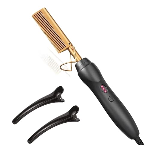 Peine alisador de cabello cerámico portátil miniatura 1