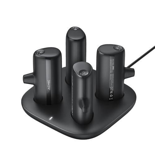 ACMIC Charger Station for Portable Charger 5000mAh, Charger Station Kit with 4 Pack Portable Power Bank, 20W Fast Charging Magnetic Shared Charging Station Dock for Travel, Home (A-007)