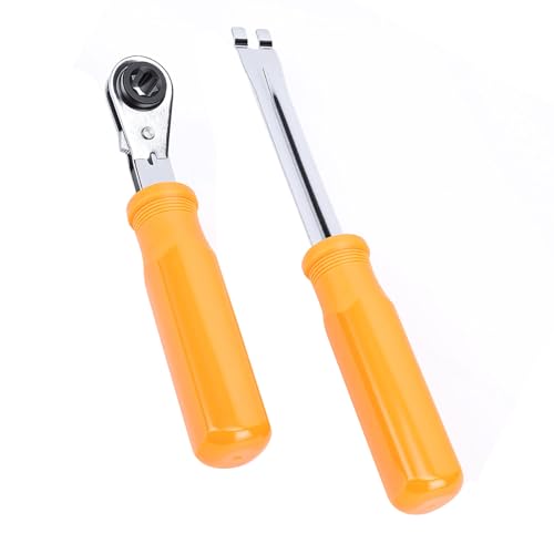 Generic Automatic Slack Adjuster Tools, 5/16in Brake Adjustment Ratcheting Wrench with Fork Shaped End Release Tool, for Semi Truck Heavy Duty Truck Trailers