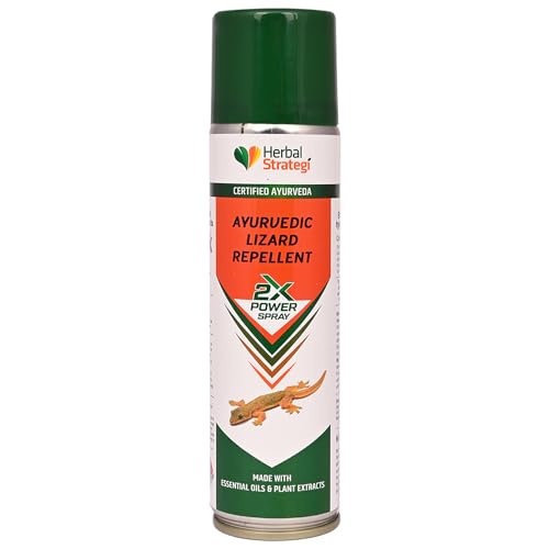 Herbal Strategi Ayurvedic Lizard Repellent Aerosol Spray - 200ml | Smarter way to Shuu Lizards away from home | 100% Herbal and Chemical free | Baby and Pet safe | Certified Ayurvedic