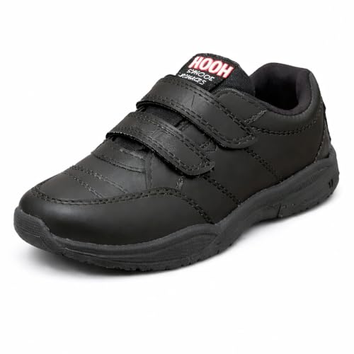 Image of HOOH Kids Unisex School Shoes Double Hook and Loop Strap Long Lasting