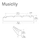 Musiclily Basic 38mm Messing E-Bass Sattel Vorgekerbt Brass Bass Nut für 4-Saiter Precision/Jazz Bass, 38x6x9mm