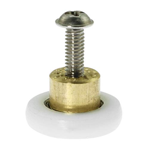 Magic&shell Shower Door Roller 4PCS 19mm Round Tub Enclosure Pulleys Runners Wheels with Screws for The Bathroom Pan Glass Sliding Door