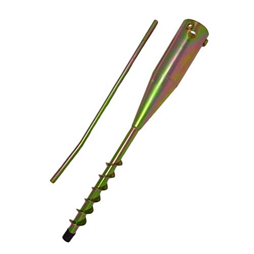 Resistente estaca DWD chapada en zinc para tendedero rotatorio, sombrilla de jardín, comederos de pájaros, cenadores o banderas, no necesita hormigón