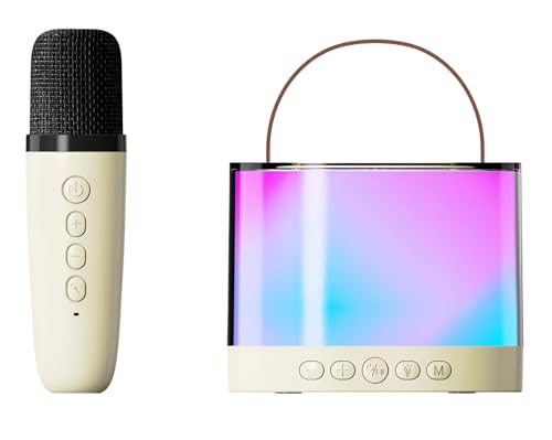 Image of Party Fusion Karaoke Bluetooth Speaker with 10W RMS Stereo Sound, Wireless Mic with 4 Voice Changing Modes, RGB Lights, 10Hrs Non-Stop Music, Multi-Compatibility Modes and Type-C Charging.