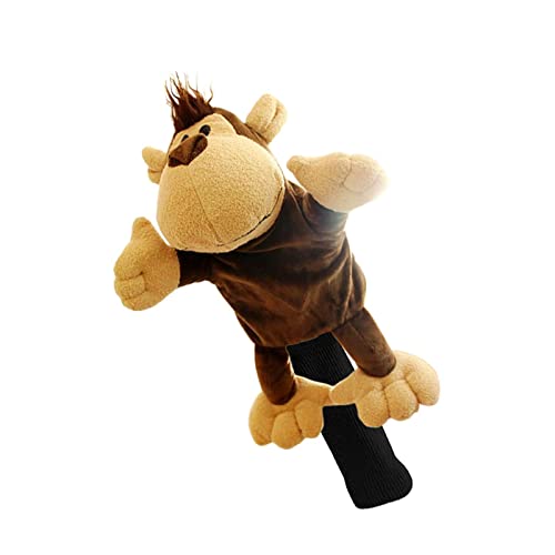 Colcolo - Colcolo Plush Golf Club Headcover Animal Wood Driver Head Cover Replacement Sleeve Funny for Golf Bag Accessories Outdoor Sports Women Men Golfer, Monkey