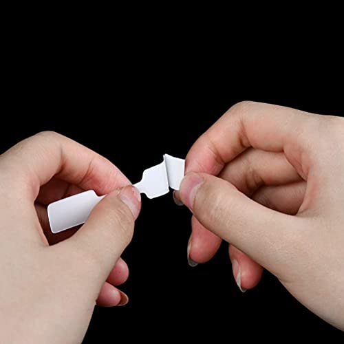 Sukpsy 200 Pcs White Blank Jewelry Pricemarker Labels Self-Adhesive Blank Labeling Tags Rectangle Shape Price Tags Stickers For Jewelry Price Label Display #TOP3