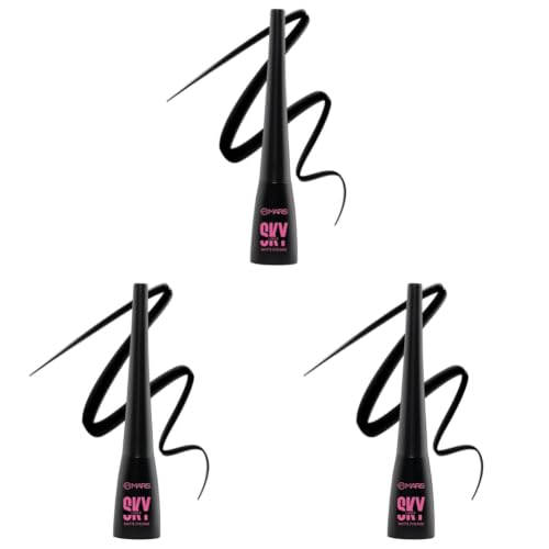 Image of MARS Skyliner Liquid Matte Eyeliner for Women | Long Lasting & Water Resistant | Precise Application | Matte Finish | Smudge Proof | Transfer Proof upto 12 hrs (4.5ml) (Black) (Pack of 3)