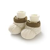 YIXPOH Baby Winter Booties, Cotton Fleece-Lined Soft-Soled Non-Slip Walking Shoes for 0-12 Months Infants, Thickened Warm Boots (Beige, 0-6 Months, Infant, 0 Months, Age Range, US Footwear Size System, 6 Months, Medium)