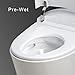 HOROW Modern Smart Toilet - Upgraded Self Cleaning One Piece with Warm Elongated Seat, Tankless with Blackout Flush