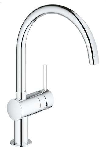 GROHE Robinet de cuisine évier Minta, robinet avec bec en forme de U, pivotant à 360°, installation et nettoyage facile, chromé, 32917000 (Import Allemagne)