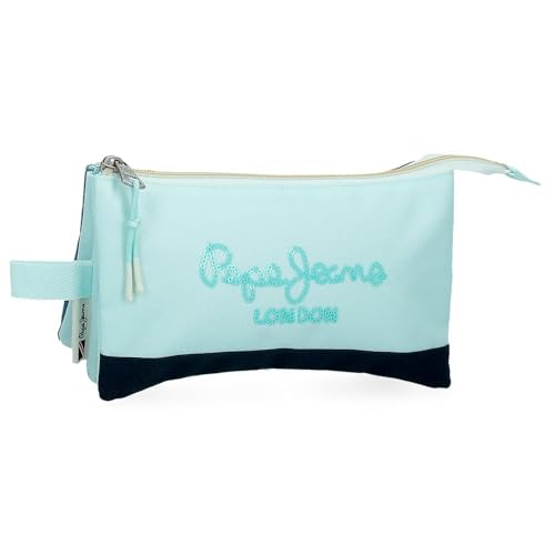 Pepe Jeans Dalma Estuche Triple Azul 22x12x5 cms Poliéster by Joumma Bags