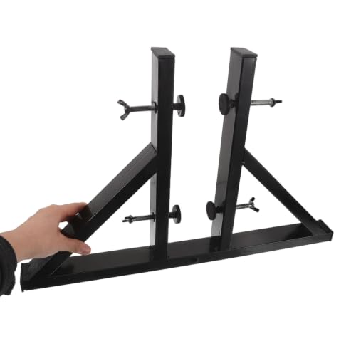 Soporte para espejo de hierro negro resistente con base ajustable para suelo 5