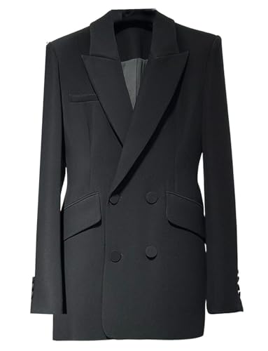 Veste de smoking femme à revers structurés pour discours d'affaires et grands événements