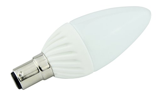 GreenWorld - Lampadina a Risparmio energetico, a Oliva, Opaca, 4,5 W, Attacco B15d (luminosità Non Regolabile - Non Adatta per Il varialuce), Colore: Bianco Caldo