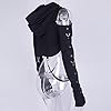 DINGJIUYAN Hooded Long Sleeve Eyelet Hoodies,Woman Winter Street Punk Hoodies #3