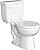 PROFLO PFCT100HE Jerritt 1.28 GPF Two Piece Round Toilet with Left Hand Lever - Seat Included - White