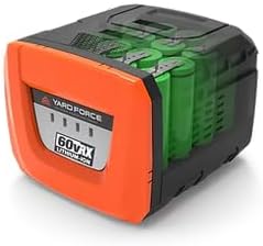 Close-up of the Yard Force 60V Lithium-Ion Battery