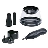 MXITA Traje de Cepillo de Maquillaje Limpiador de brochas de Maquillaje Limpiador automático de brochas for brochas de Base Pinceles de Maquillaje Lavadora de brochas eléctrica (Color : Nero)
