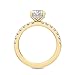 Houston Diamond District 1-5 Carat (ctw) Yellow Gold LAB GROWN Diamond Hidden Halo Engagement Ring (Color D-E, Clarity VS1-VS2) Oval Shape 1 Carat Size: 6