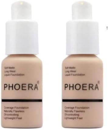 EZ BUYS UK PHOERA Foundation Concealer Makeup Full Coverage Matte Brighten Long (104 BUFF BEIGE)