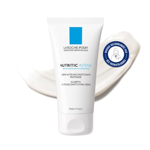 La Roche-Posay - Nutritic Intense - Crème Reconstituante Profonde - Apaise et Nourrit - Crème Hydratante Enrichie en Lipides, MP-lipides et Protéines - Soin visage pour Peaux Sèches à Très Sèches