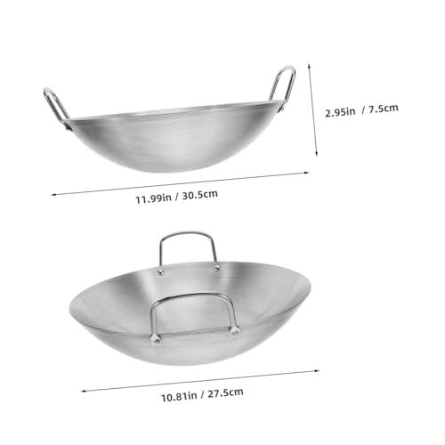 Wok redondo de acero inoxidable Cabilock con doble asa miniatura 2