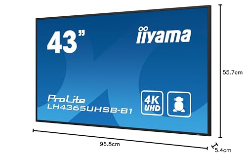 iiyama ProLite LH4365UHSB B1 Classe de diagonale 43 42.5 visualisable écran LCD rétro éclairé par LED signalisation numérique Android 4K UHD 3840 x 2160 - vue 8