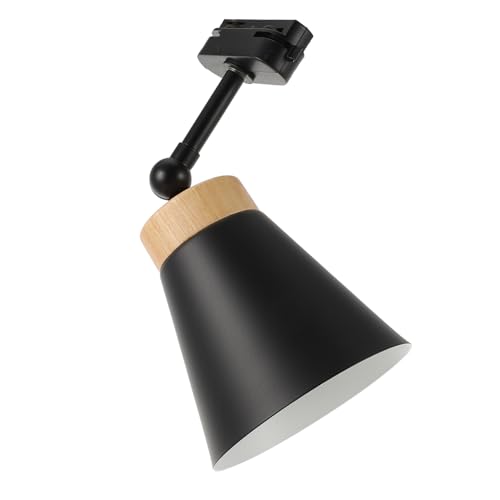 KONTONTY 1 Juego Iluminación de la pista luz de riel LED aplique de estilo simple luz de pared lámpara de pared con riel decorativo aluminio Black