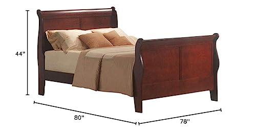Acme Louis Philippe Iii Twin Bed, Cherry Finish #TOP2