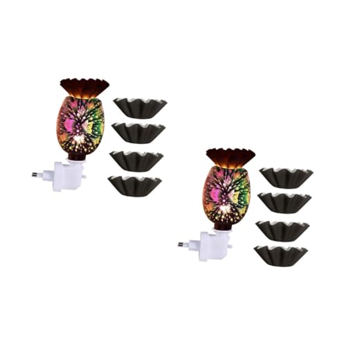 TOPBATHY 2 Piezas De Lámpara De Cera Derretida para Aromaterapia Lámpara De Aromaterapia con Aceite Aromático para Inauguración De La Casa Lámpara De Aroma Decorativa con Luz Aromática
