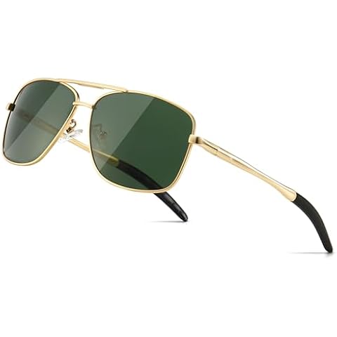 SUNGAIT Men's Polarized Sunglasses with Metal Frame Cover