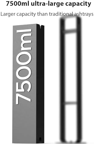 Commercial Outdoor Standing Ashtray - Large Capacity Cigarette Disposal Receptacle with Easy Installation & Mechanical Card Design for Bars, Offices, & Homes (Black)